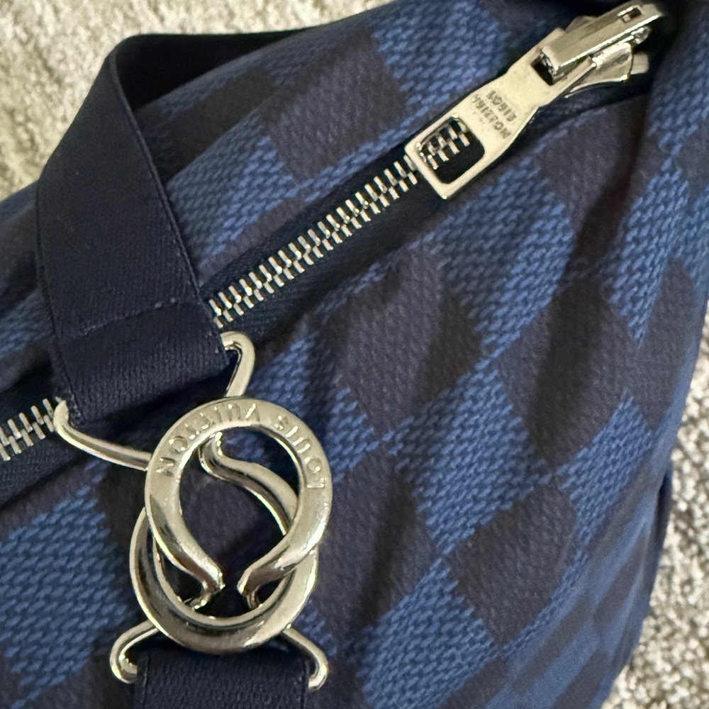 Louis Vuitton Blue and Black Windbreaker with Stand-Up Collar - Picture 7 of 7